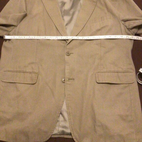 Men's Tan Blazer Cotton Summer Wear Size XXL - Picture 7 of 11